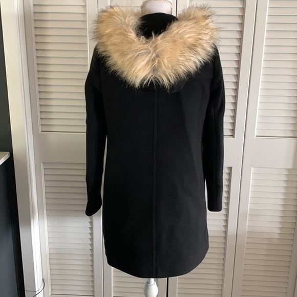J. Crew Chateau Parka Stadium Cloth Nello Gori Coat Women’s Black Wool Size 2 - Picture 4 of 14